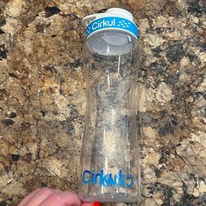 Cirkul Clear Hydration Bottle with Blue Accents